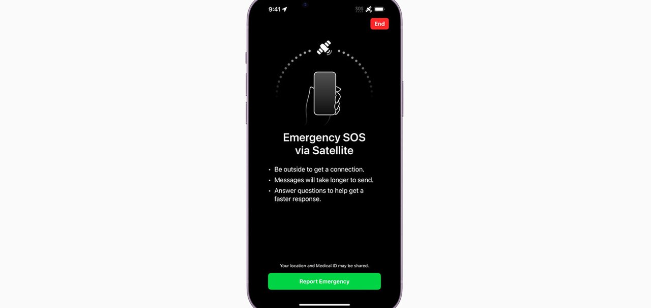 Apple lança SOS de emergência via satélite no iPhone 14