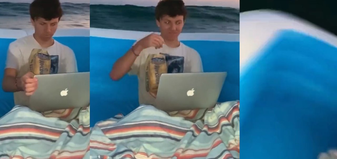 MacBook cai no mar e viraliza em date que deu errado; veja o vídeo