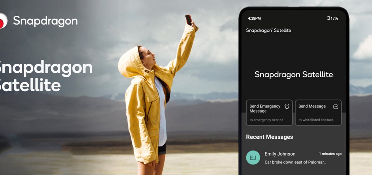 Snapdragon Satellite traz mensagens via satélite ao Android