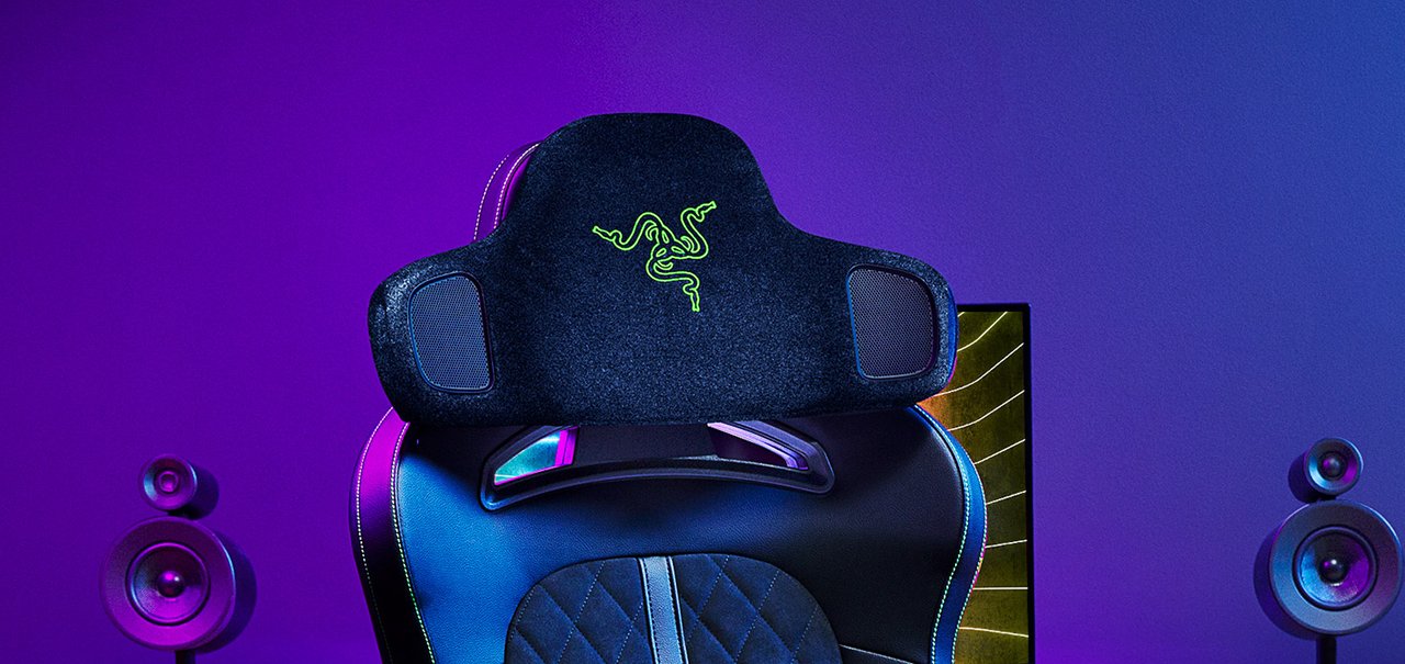 Razer revela encosto de cabeça com som surround e feedback háptico