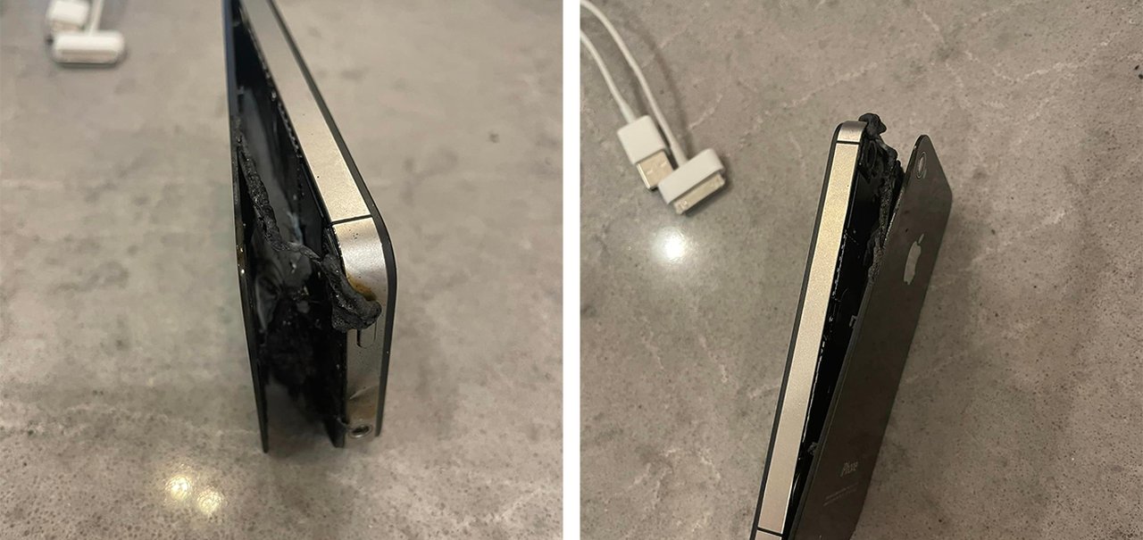 iPhone pega fogo enquanto carregava e momento é gravado; veja