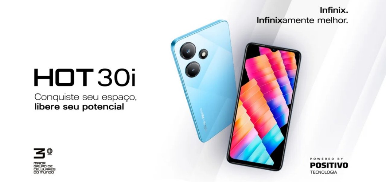 Infinix HOT 30i chega ao Brasil com 8 GB de RAM e bateria de 5.000 mAh