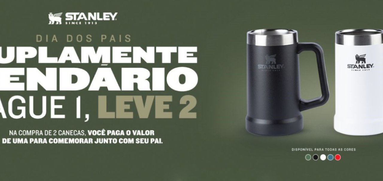 Oportunidade: compre 2 copos Stanley e pague somente 1