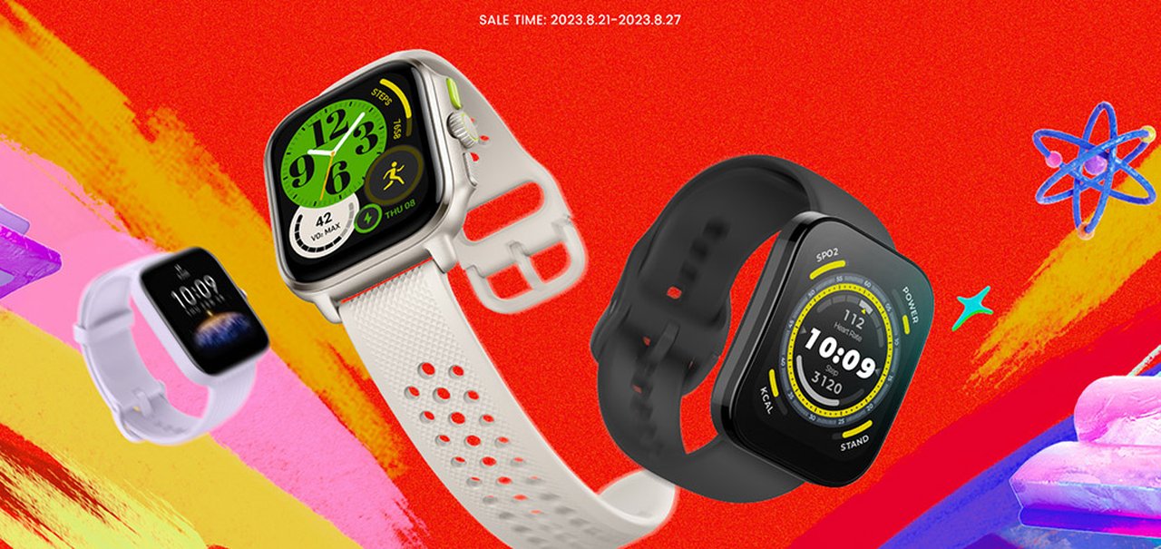 Grandes marcas AliExpress: smartwatches Amazfit com até 70% off 