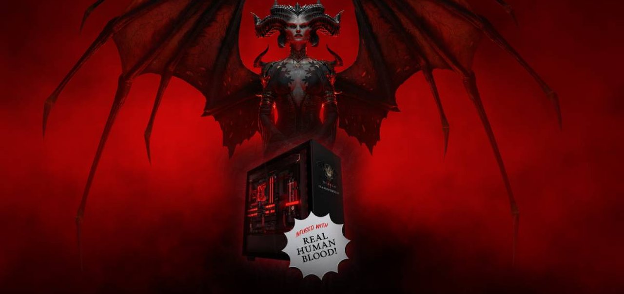 Diablo 4: Blizzard monta PC com sangue humano para sorteio! Conheça