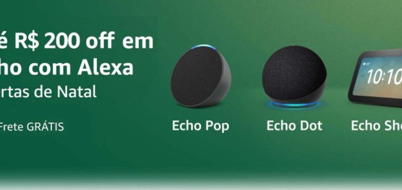 Alexa de presente de Natal: compre seu smart speaker com até R$ 200 de desconto