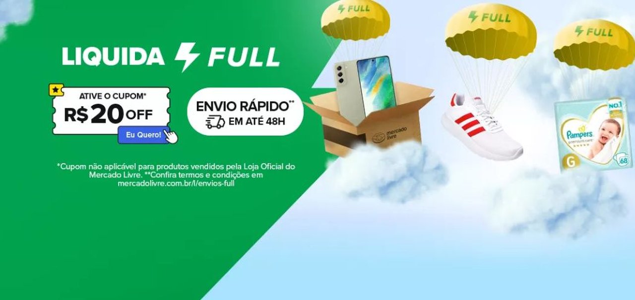 Liquida Full no Mercado Livre: até 60% off em celulares, fones, eletroportáteis e mais