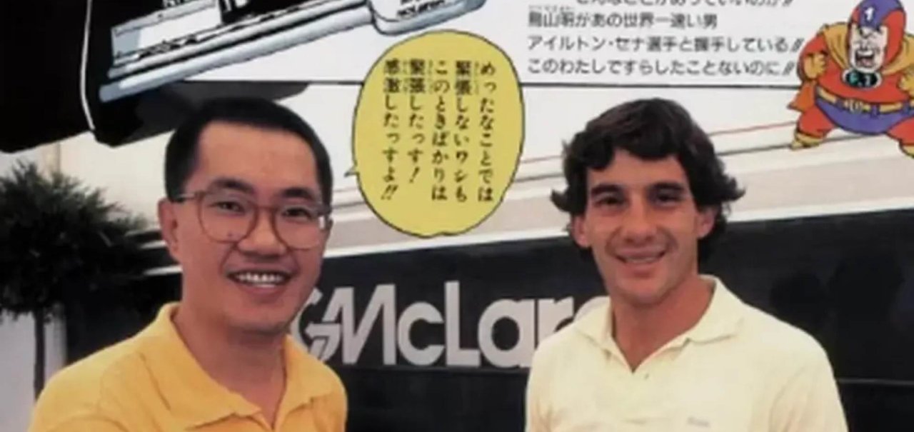 Akira Toriyama era fã de Ayrton Senna e levou Dragon Ball para a Fórmula 1; relembre