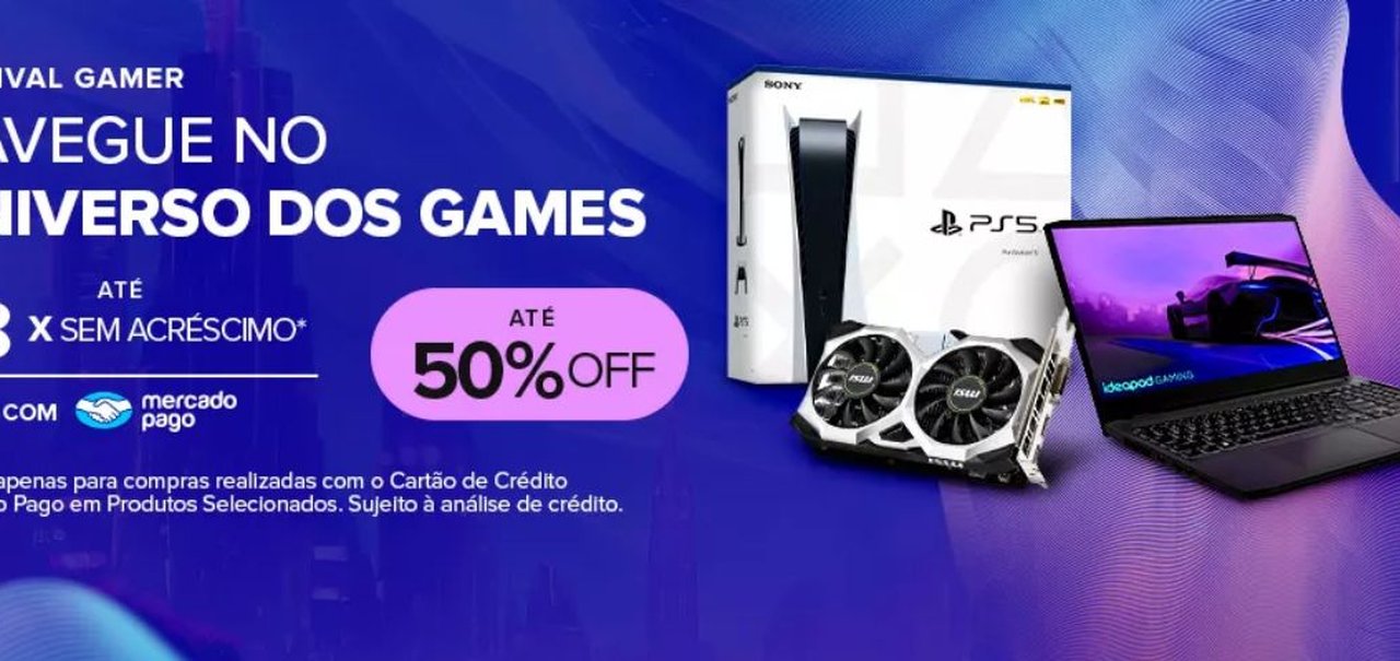 Festival do Mundo Gamer tem ofertas com até 50% de desconto em consoles, notebooks, periféricos e mais