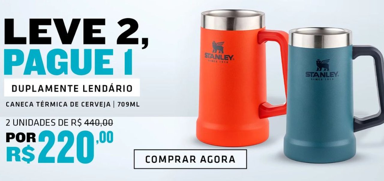 Pague 1 caneca Stanley e leve 2: veja como aproveitar a promoção no site oficial