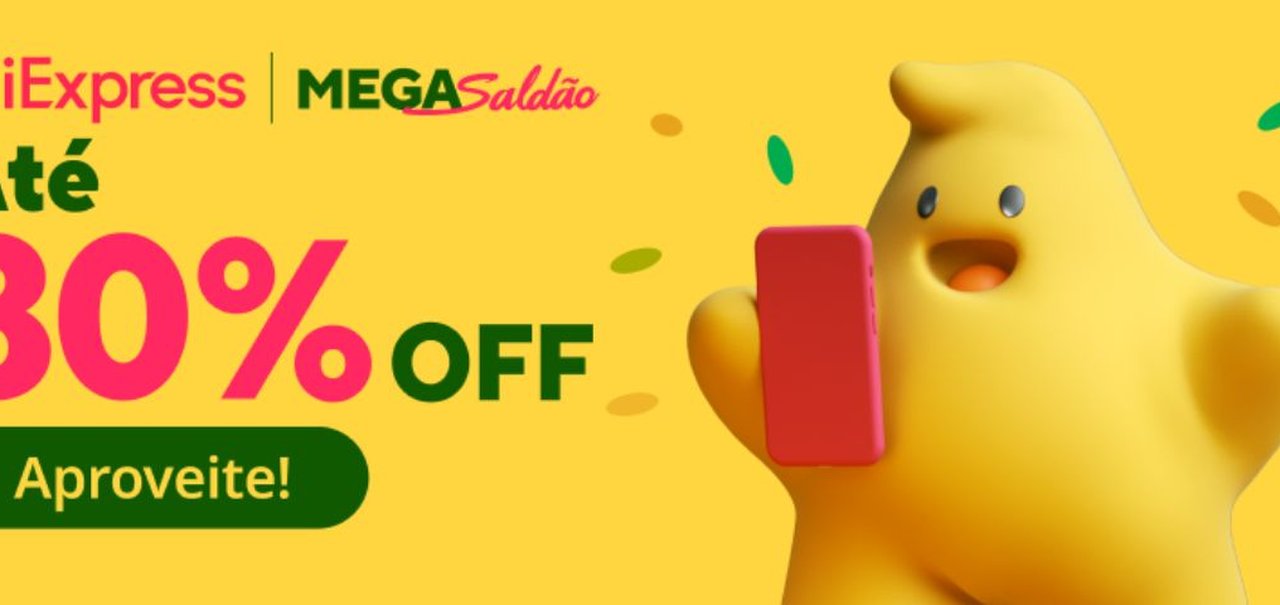 Mega Saldão da AliExpress tem promoções com até 80% de desconto e cupons especiais, veja oportunidades