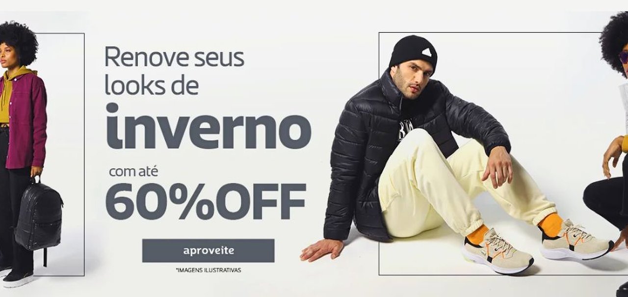 Moletons, jaquetas e outros vestuários esportivos com até 60% de desconto na Netshoes; veja