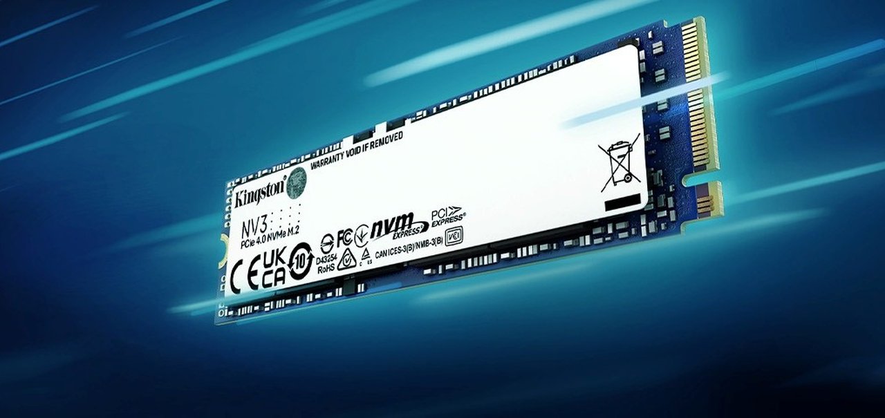 SSD Kingston NV3 chega com velocidade de 6 GB/s e menos aquecimento