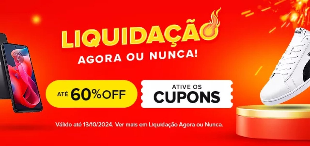 Liquida AGORA OU NUNCA do Mercado Livre com 60% OFF em itens de sucesso