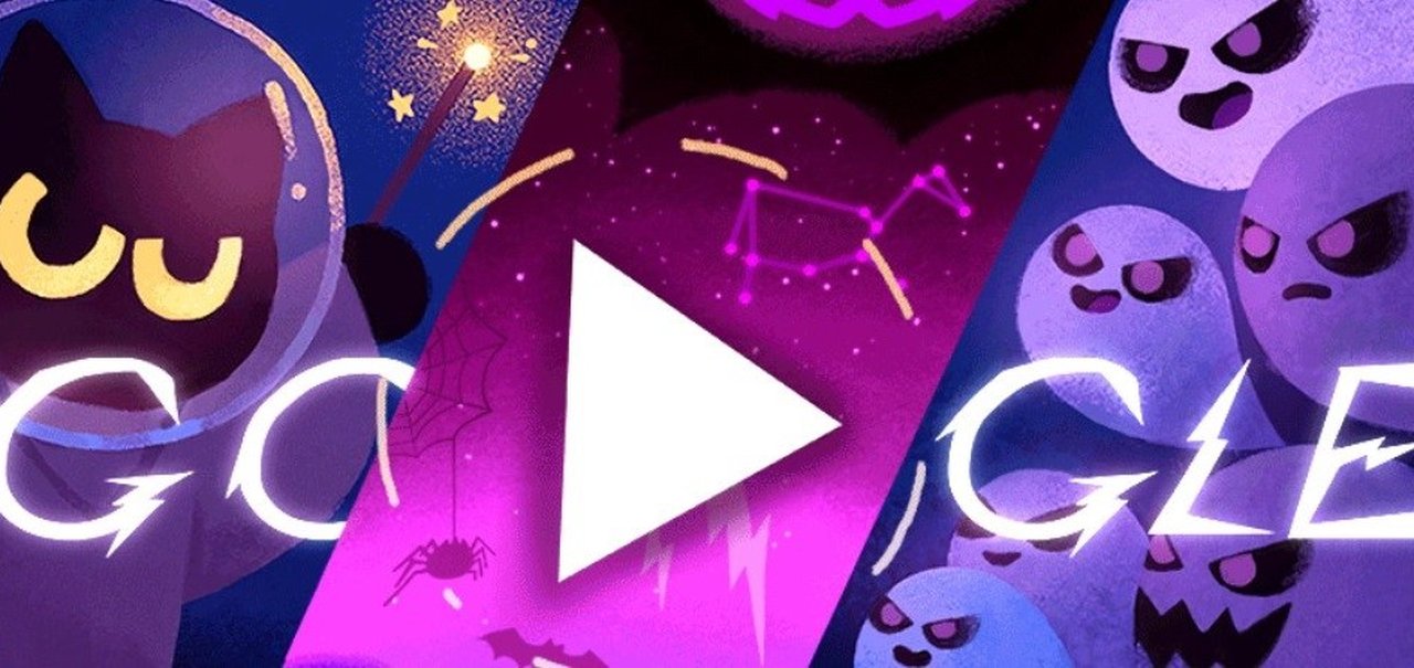 Doodle desta quinta (30) comemora o Halloween com jogo divertido de magia