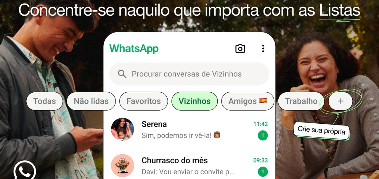 WhatsApp agora permite organizar suas conversas em listas