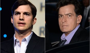 Ashton Kutcher manda recado para Sheen; Charlie ameaça colocá-lo no hospital