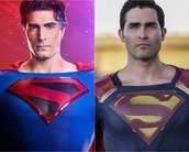 Brandon Routh e Tyler Hoechlin juntos em foto dos bastidores de ‘Crise’