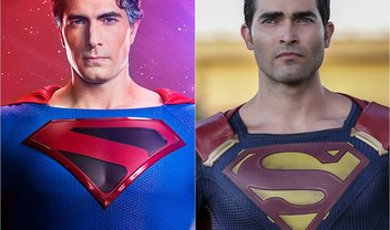 Brandon Routh e Tyler Hoechlin juntos em foto dos bastidores de ‘Crise’