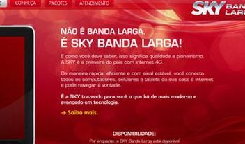 SKY já oferece banda larga 4G