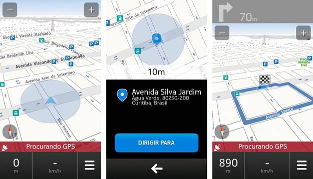 Imagens do GPS