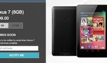 Nexus 7 de 8 GB está indisponível na Google Play Store