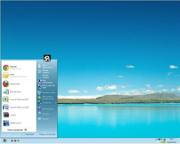 Windows 7 com cara de 8