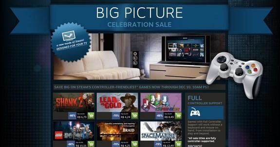 Novo modo Big Picture estreia oficialmente no Steam