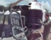 Helicóptero desmonta ao tentar levantar voo no Pará [vídeo]