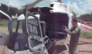 Helicóptero desmonta ao tentar levantar voo no Pará [vídeo]