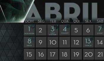 Calendário geek: Abril de 2012