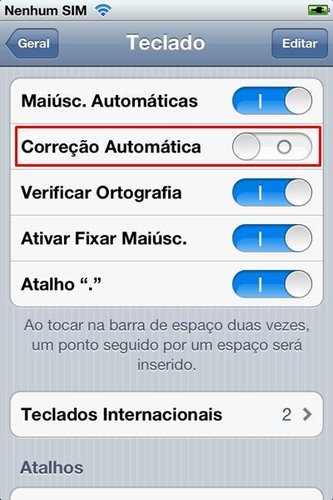 correção automática