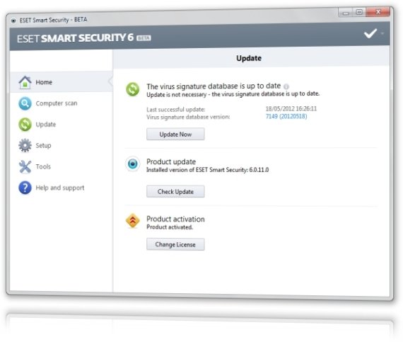 ESET Smart Security 6 Beta.