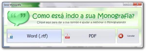 Gerando o documento