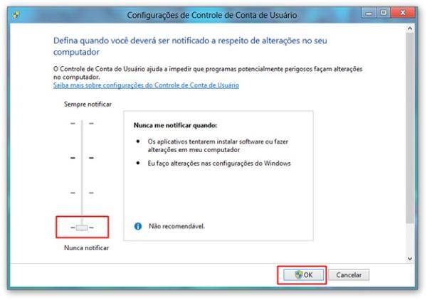 Desativando o UAC