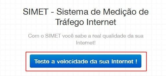 Internet ruim? Teste a qualidade da sua conexão no novo site do SIMET -  TecMundo