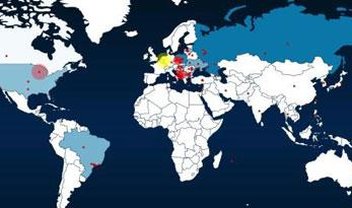 Conheça o mapa de guerra que mostra ataques virtuais em tempo real