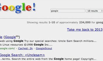 Easter Egg leva a túnel do tempo do Google - basta procurar por 'Google in  1998' - Blue Bus