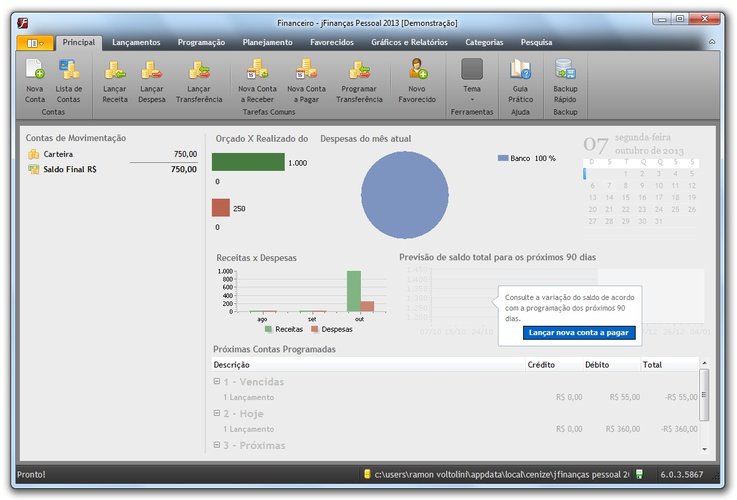 jFinanças Pessoal 2013.