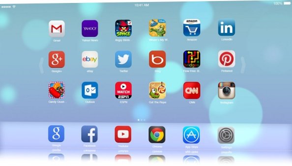 iOS 7 New Tab Page.