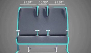 Empresa trabalha em poltronas de avião que podem variar em tamanho