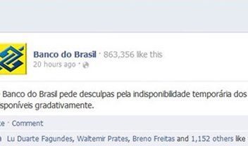 Banco do Brasil apresenta instabilidade geral e problema em transações