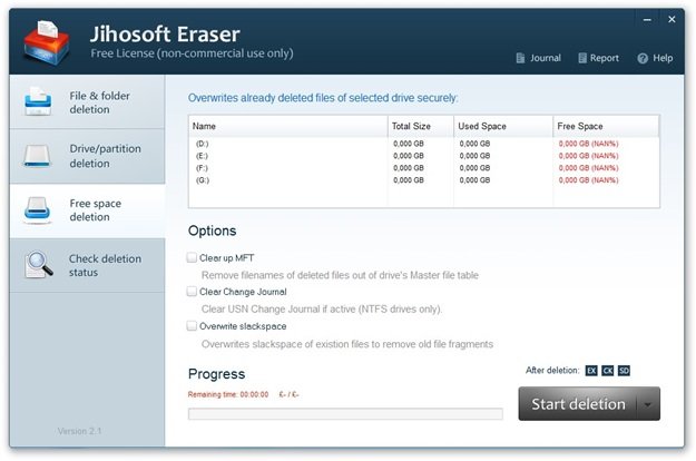 Jihosoft Free Eraser.