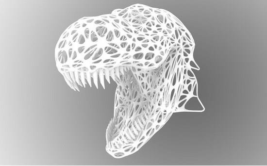 Cabeça de T-Rex decorativa