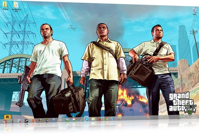 GTA V Windows 7 Theme.