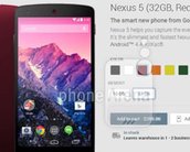 Google pode lançar mais seis modelos do Nexus 5 com cores diferentes