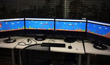 Engenheiro japonês estende cenários de Super Mario Bros. sobre 4 monitores