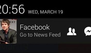 Facebook para Android: foto de perfil é exibida pela barra de notificações