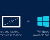 Windows será gratuito para dispositivos de até 9 polegadas