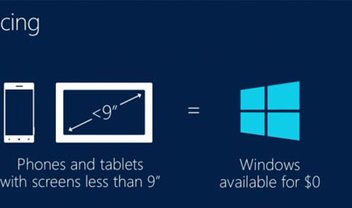Windows será gratuito para dispositivos de até 9 polegadas
